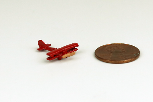 Toy Red Bi-Plane