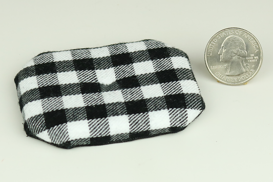 Dog Bed Pad in Black Check