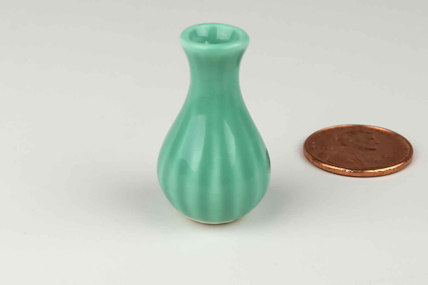 Turquoise Fluted Vase