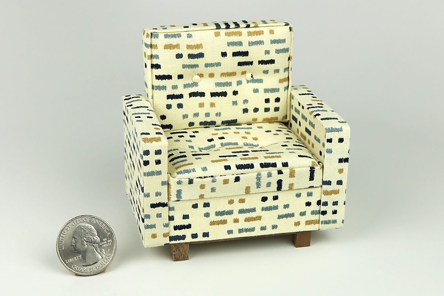Mid Century Modern Accent Chair in "Alloy"