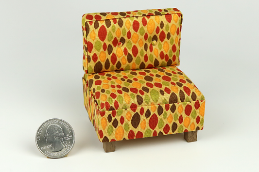 Mid Century Modern Side Chair in "Posh Pumpkin"