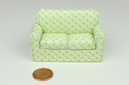 Sugar Squares Living Room in Green (Half Scale)