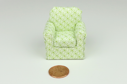 Sugar Squares Living Room in Green (Half Scale)