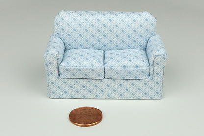 Sugar Squares Living Room in Blue (Half Scale)