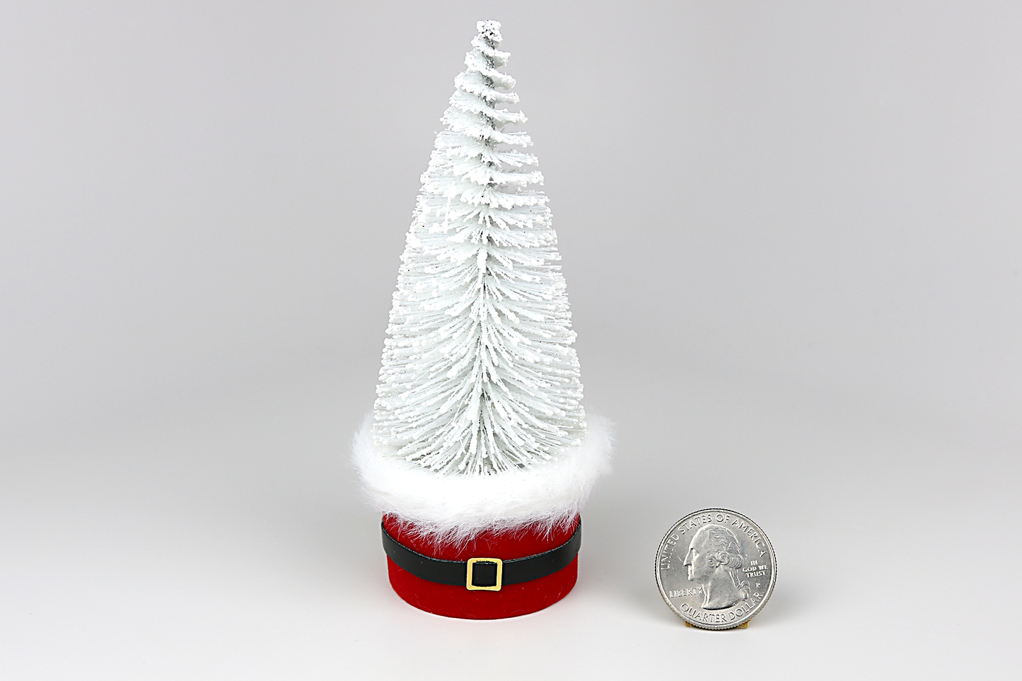 Santa’s Christmas Tree in White (4")