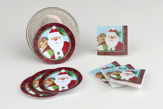 Jolly Santa Paper Plates & Napkins Set