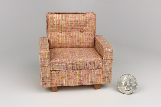 Mid-Century Modern Armchair in "Just Peachy"