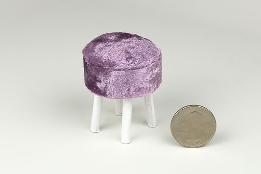 Velvet Vanity Seat in Violet