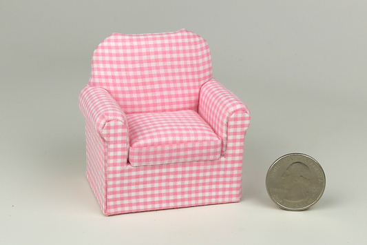 Youth Chair in Pink Gingham