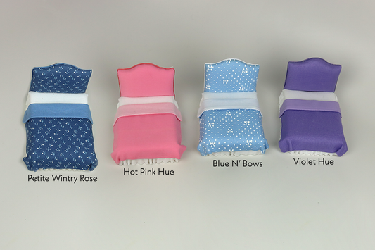 Bows N' Blue Bed (Half Scale)