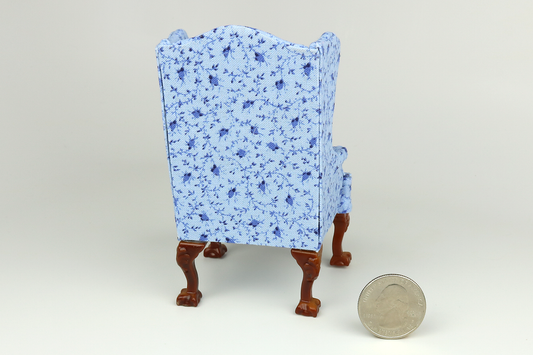 Wing Chair in Bluebells Print