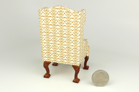 Wing Chair in Modern Geometric Print