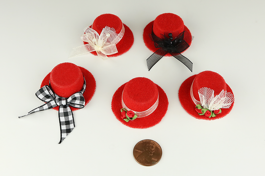 Fancy Red Felted Ladies' Hat