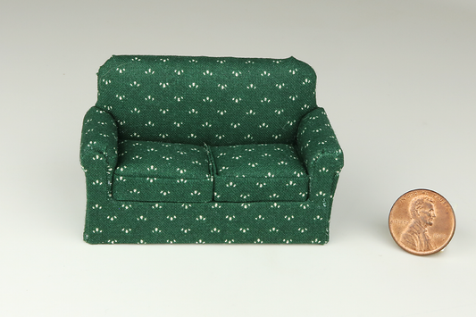 Deep Forest Green Living Room (Half Scale)
