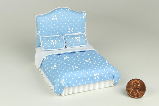 Bows N' Blue Bed (Half Scale)