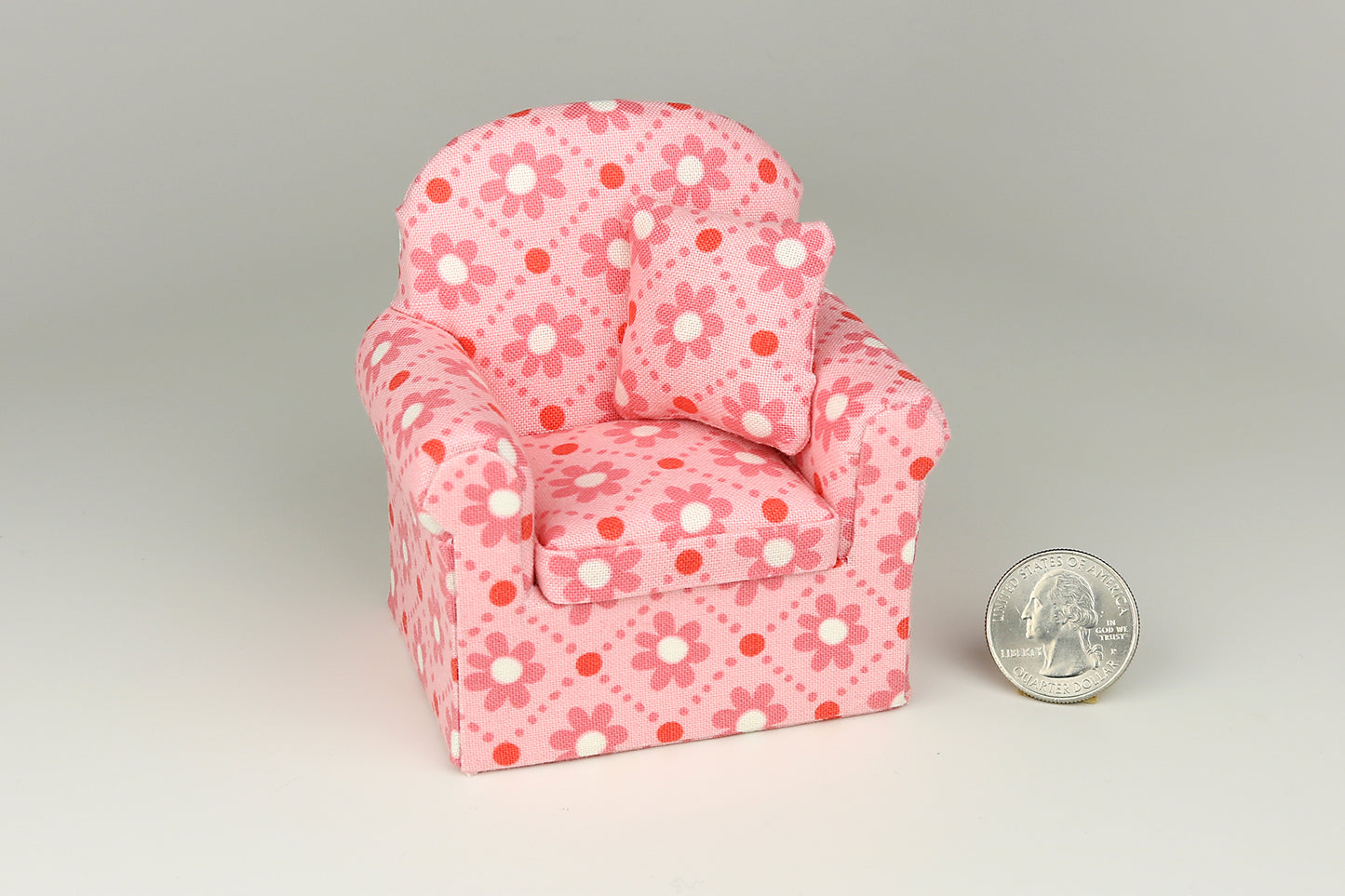 Peachy Pink Poppies Armchair
