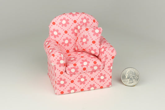 Peachy Pink Poppies Armchair