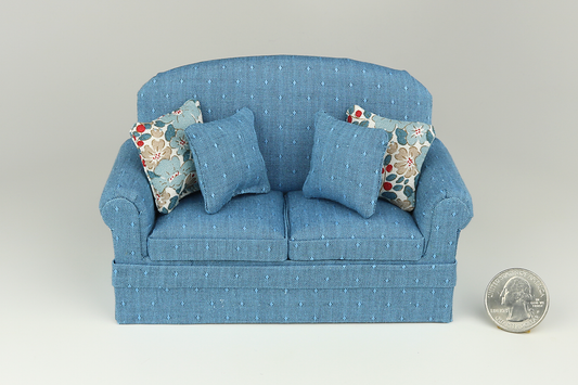 Denim Dot Loveseat
