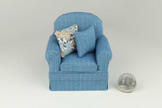 Denim Dot Armchair