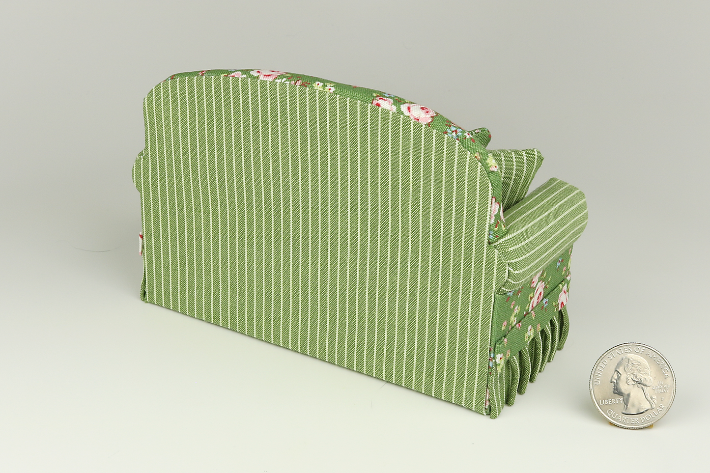 Pink Roses & Green Gardens Shabby Chic Loveseat