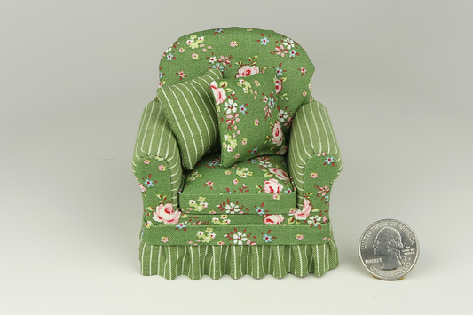 Pink Roses & Green Gardens Shabby Chic Armchair