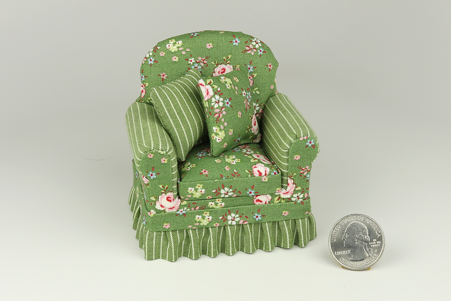 Pink Roses & Green Gardens Shabby Chic Armchair