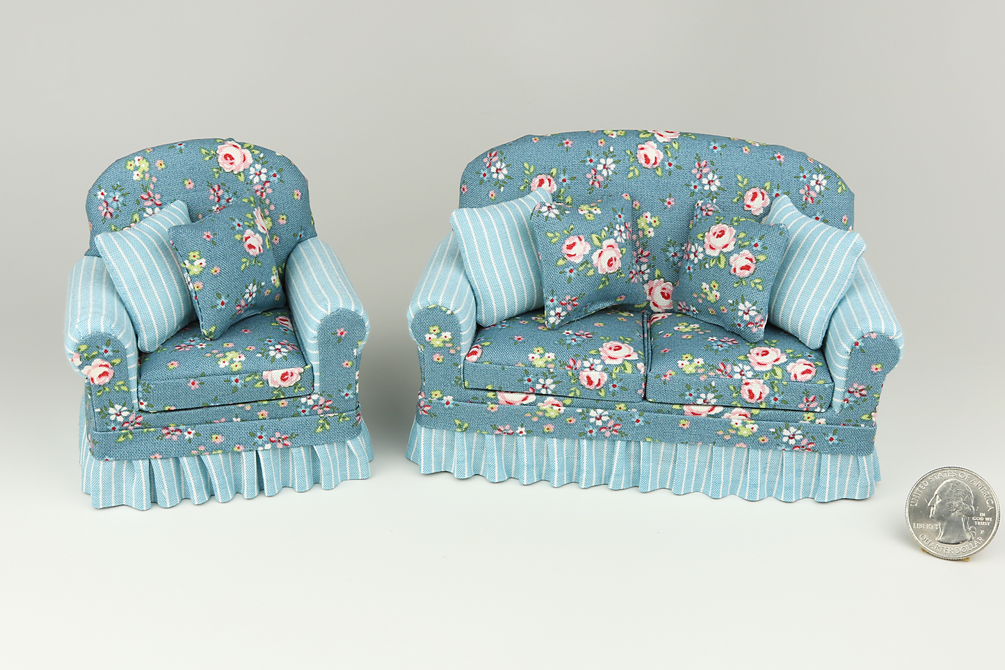 Pink Roses & Blue Skies Armchair