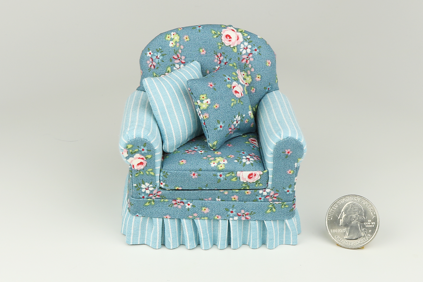 Pink Roses & Blue Skies Armchair