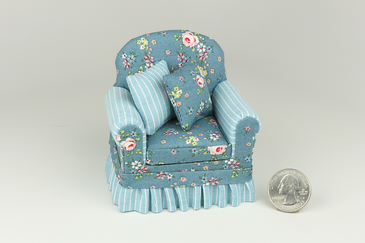 Pink Roses & Blue Skies Armchair