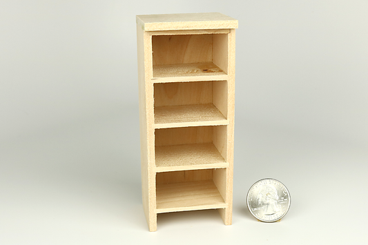 Unpainted Bookshelf Cabinet