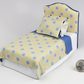 Periwinkle Spotted Gingham Bed