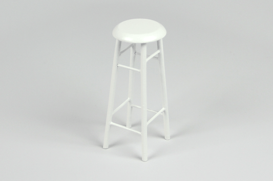 Tall White Stool