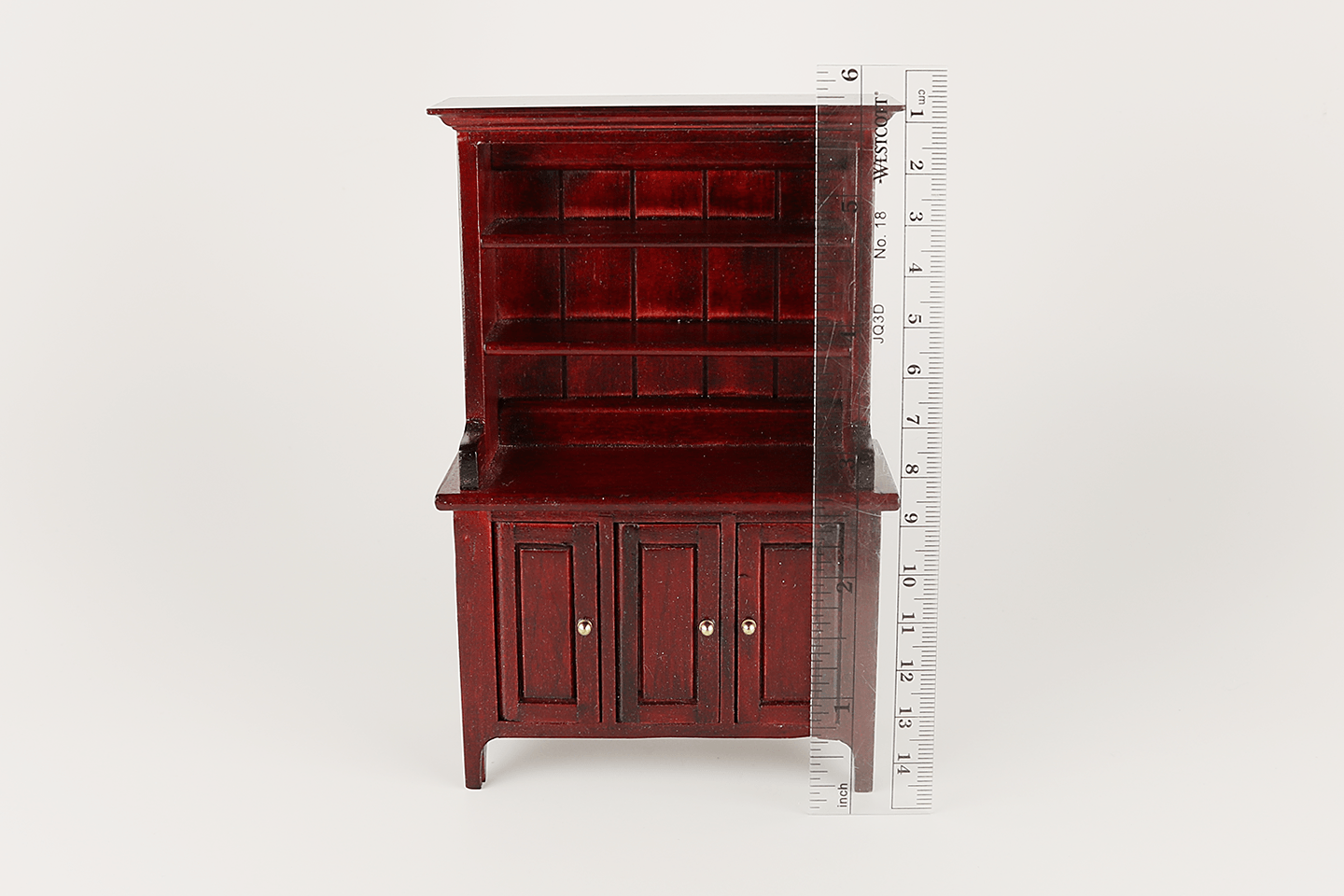 Mahogany Shaker Hutch