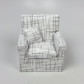 White Crosshatch Chair