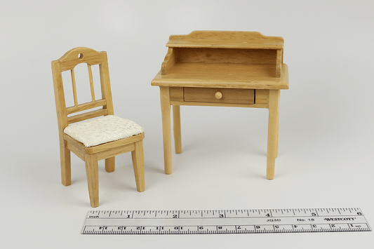 Small Oak Desk and Chair