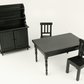 Modern Black Table and Chairs Set