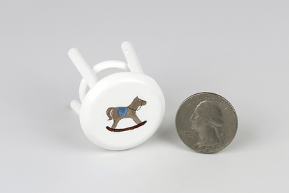 Small Stool with Rocking Horse Decal
