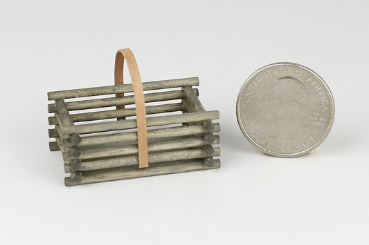 Handmade Twig Basket with Handle