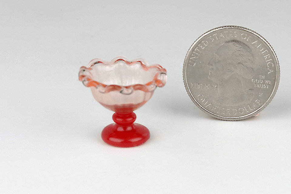 Orange White Spiral Candy Dish