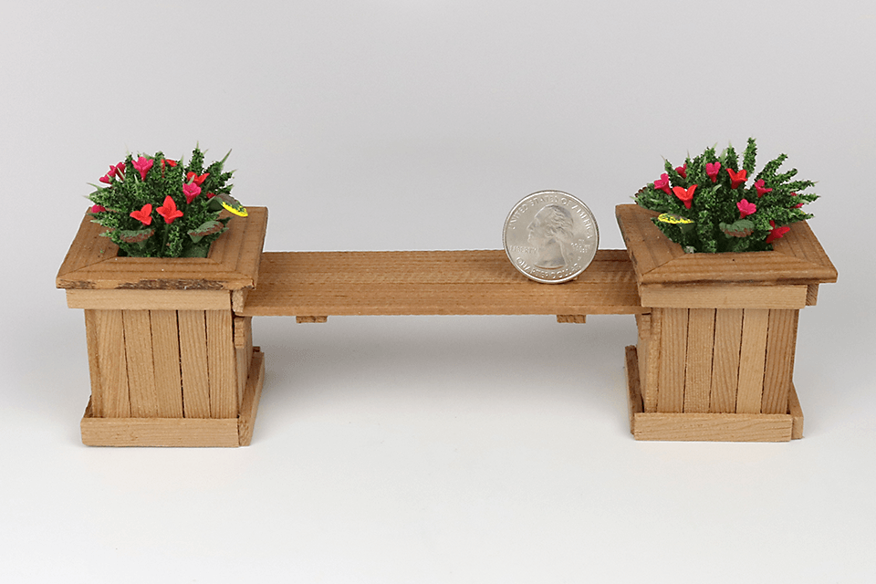 Wooden Bench Planter