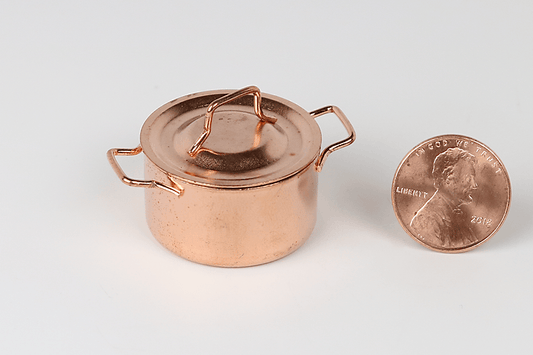 Large Copper Stock Pot with Lid