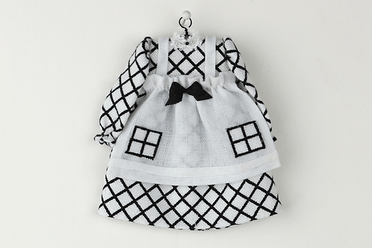 Black and White Dress with Pinafore