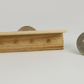 Unfinished Wooden Shelf with Hooks
