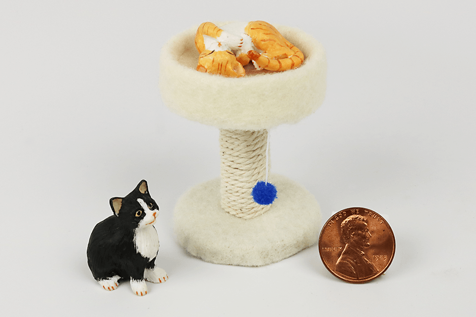 Round Cat Tower in Ivory