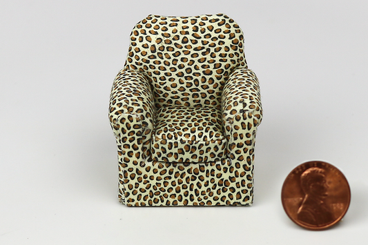 Cheetah Print Armchair (Half Scale)