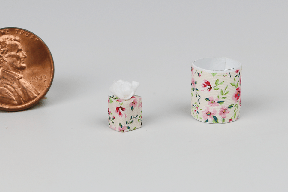 Half Scale Tissue Box and Wastepaper Basket Set (Various Patterns)