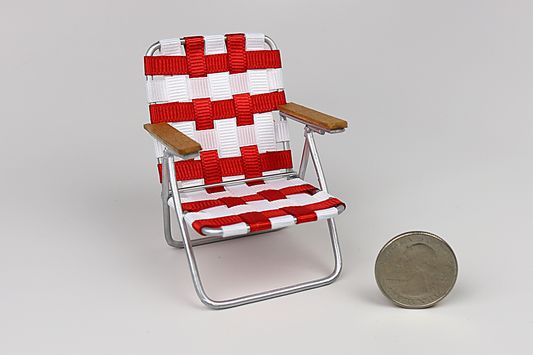 Woven Beach Chair in Red
