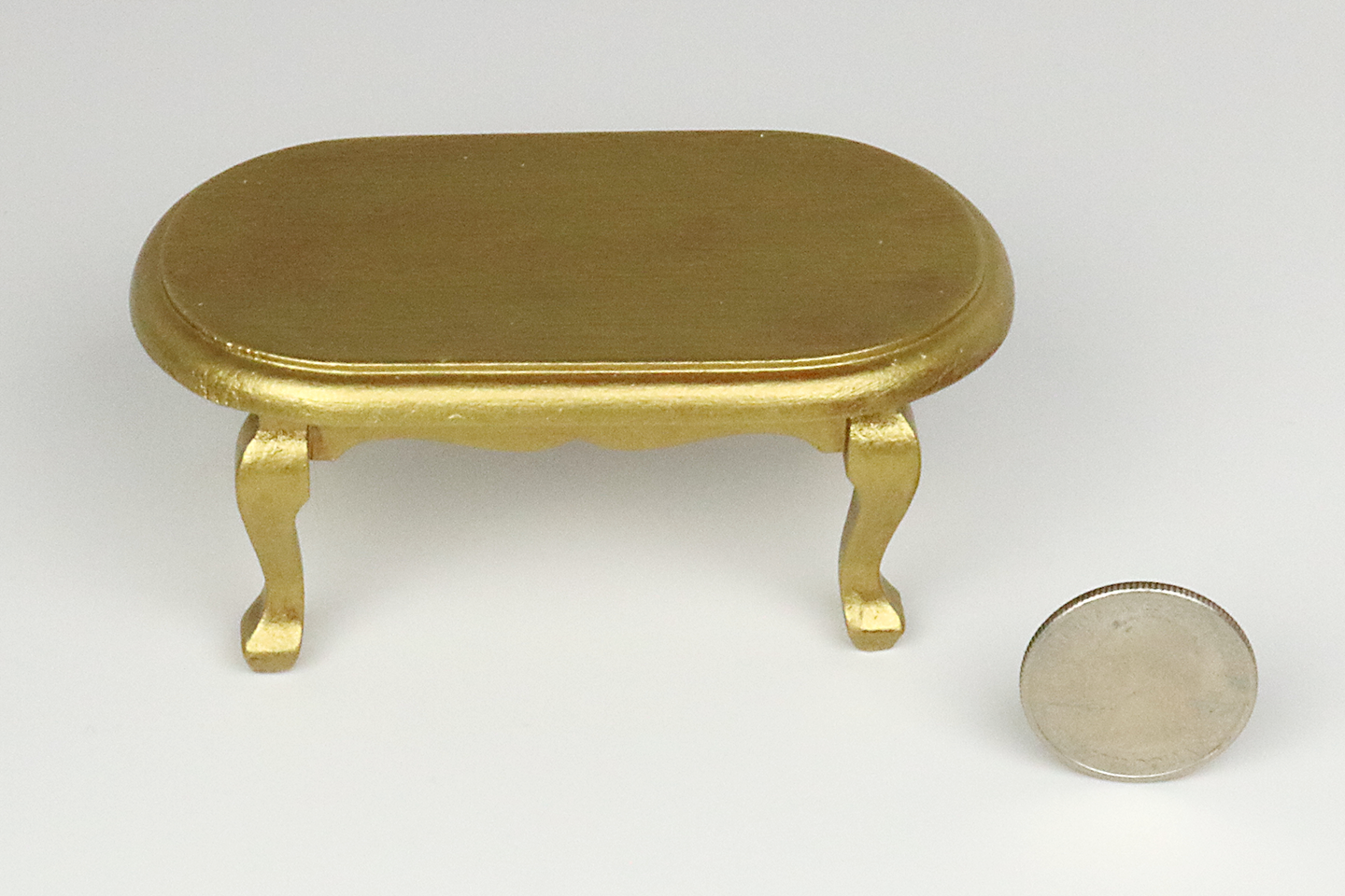 Gold Oval Coffee Table