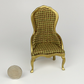 Gold Chaise Lounge and Chair