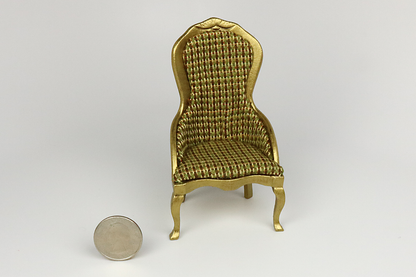 Gold Chaise Lounge and Chair